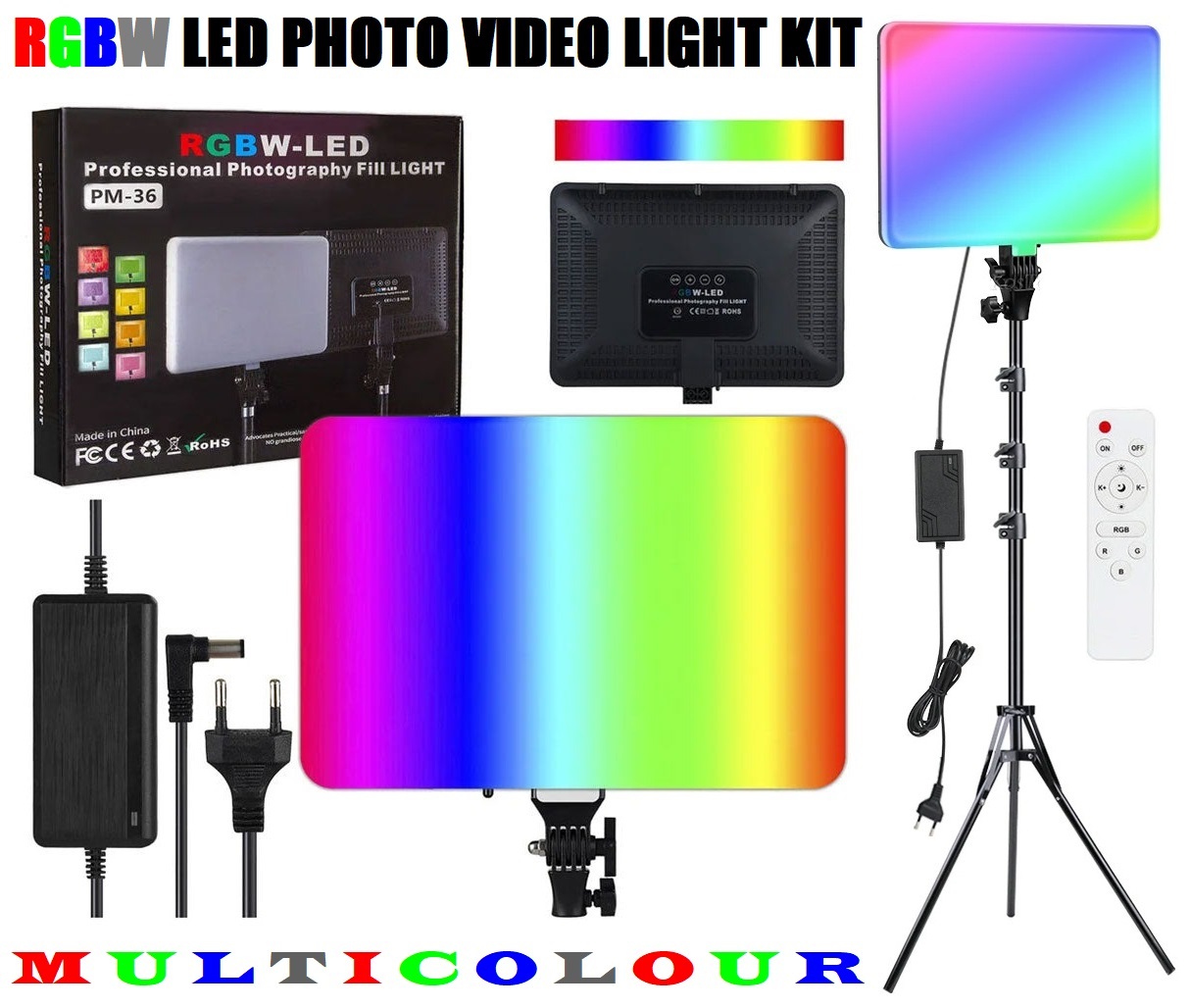 Professional Video & Photo MultiColour RGBW Remote Controlled LED Light Kit. NEW Professional Video & Photo MultiColour RGBW Remote Controlled LED Light Kit. NEW