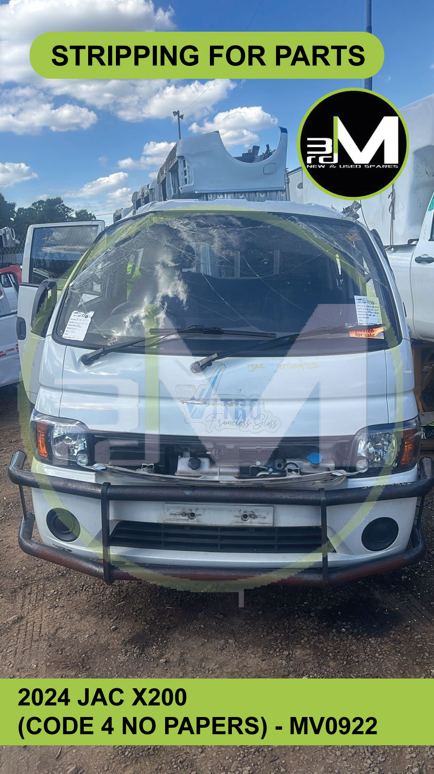 STRIPPING FOR PARTS 2024 JAC X200 (CODE 4 NO PAPERS) - Private Seller STRIPPING FOR PARTS 2024 JAC X200 (CODE 4 NO PAPERS) - Private Seller