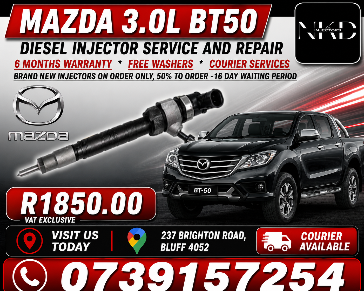 Mazda_3.0L_BT50_Diesel_Injectors_On_Recondition - Private Seller Mazda_3.0L_BT50_Diesel_Injectors_On_Recondition - Private Seller