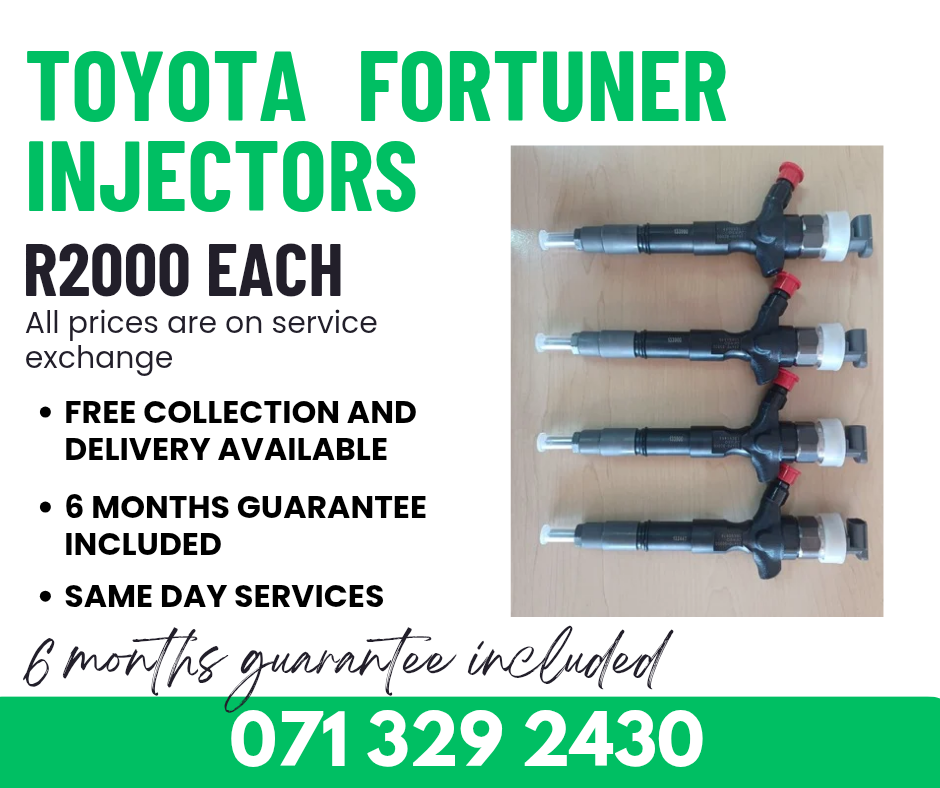 TOYOTA FORTUNER DIESEL INJECTORS FOR SALE WITH WARRANTY - Private Seller TOYOTA FORTUNER DIESEL INJECTORS FOR SALE WITH WARRANTY - Private Seller