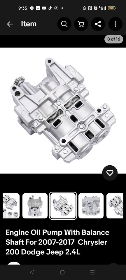 Oil pump for jeep compass