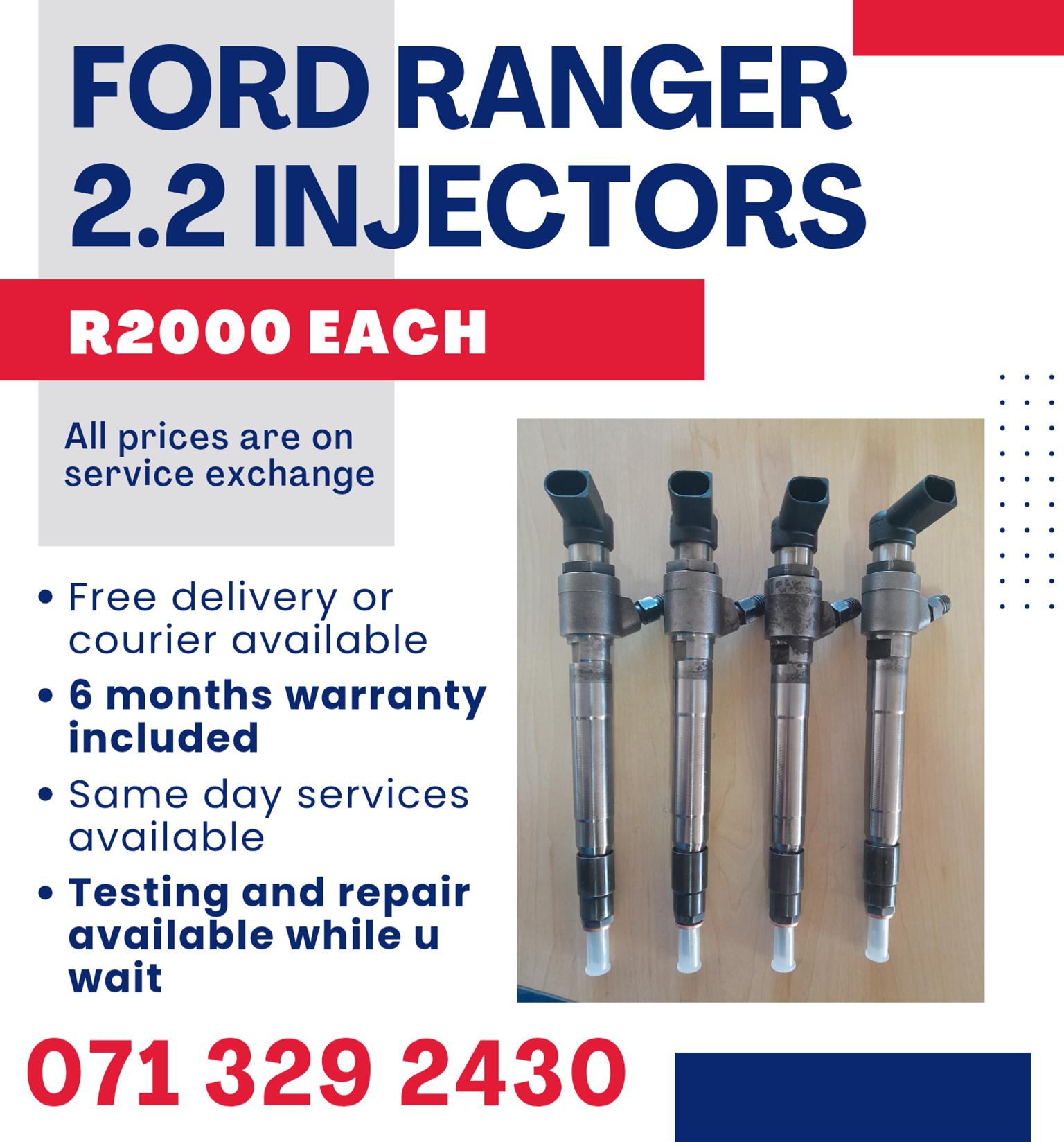 FORD RANGER 2.2 DIESEL INJECTORS FOR SALE WITH WARRANTY - Private Seller FORD RANGER 2.2 DIESEL INJECTORS FOR SALE WITH WARRANTY - Private Seller