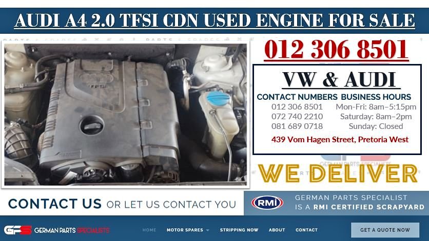 AUDI A4 2.0 TFSI CDN USED ENGINE FOR SALE - Private Seller