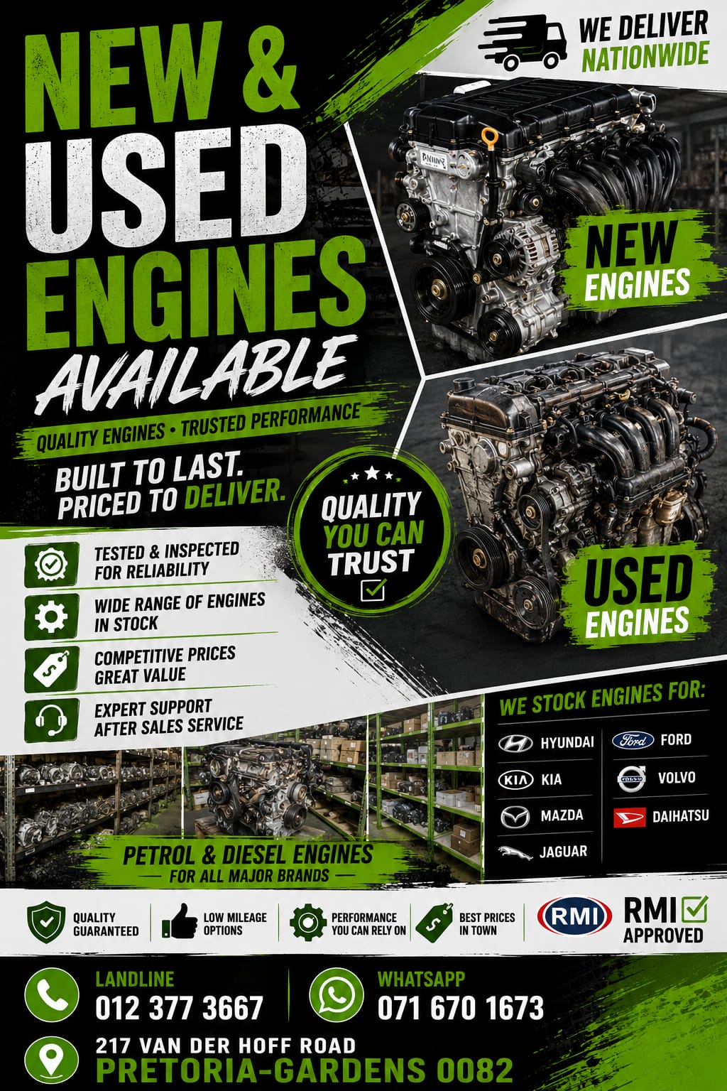 NEW & USED ENGINES FOR SALE - Private Seller NEW & USED ENGINES FOR SALE - Private Seller