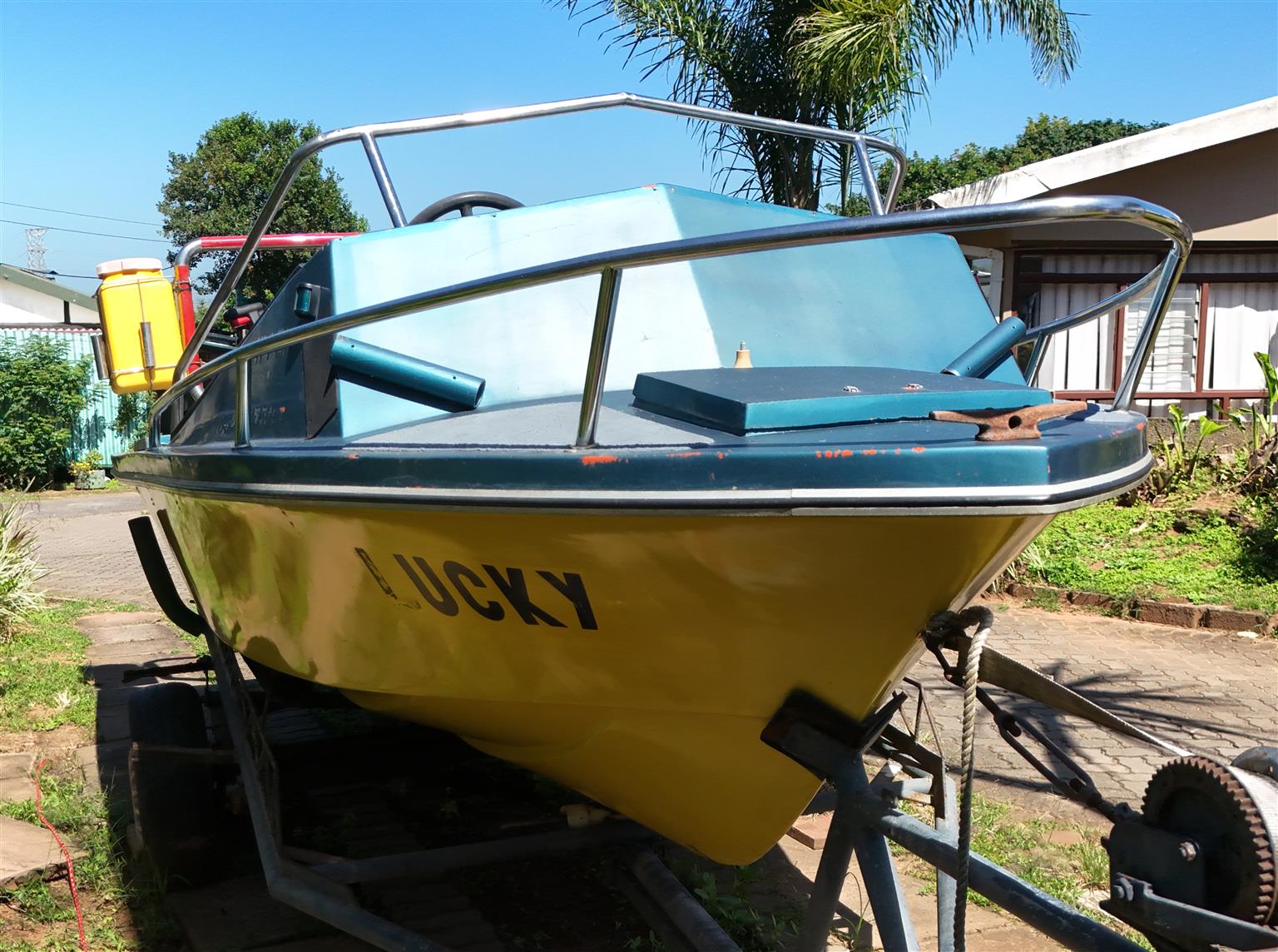 Fishing Boat with 90hp Mariner 2-Stroke Trim Tilt Outboard Motor - 90% Complete