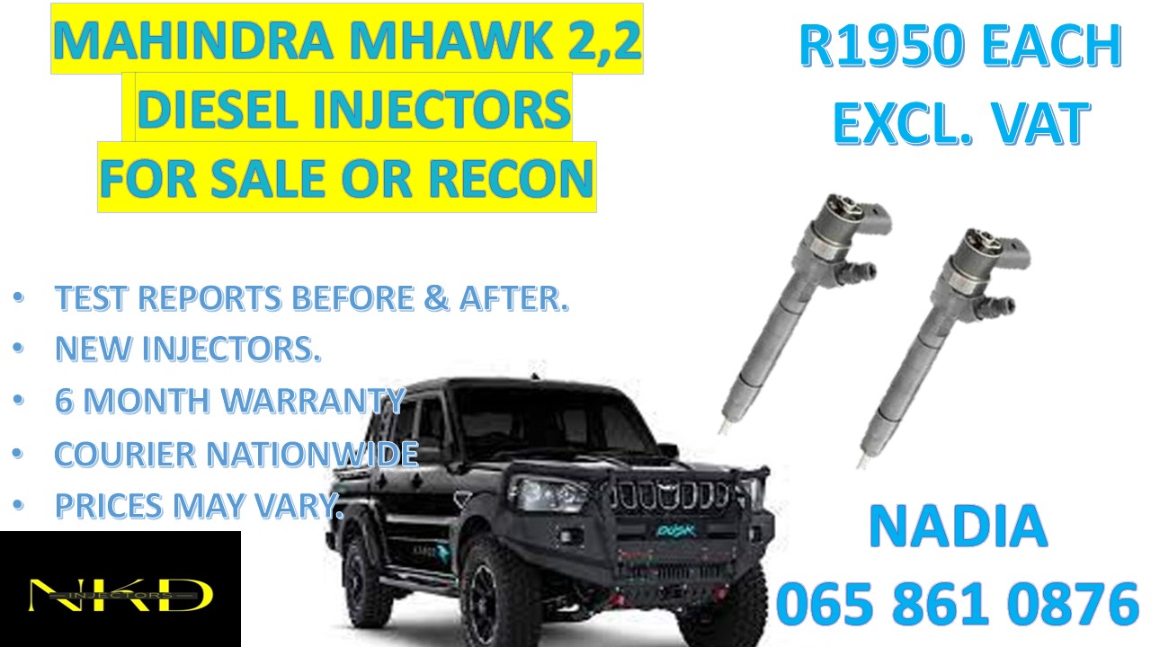 DIESEL INJECTORS FOR SALE FOR MAHINDRA MHAWK 2.2 - Private Seller DIESEL INJECTORS FOR SALE FOR MAHINDRA MHAWK 2.2 - Private Seller