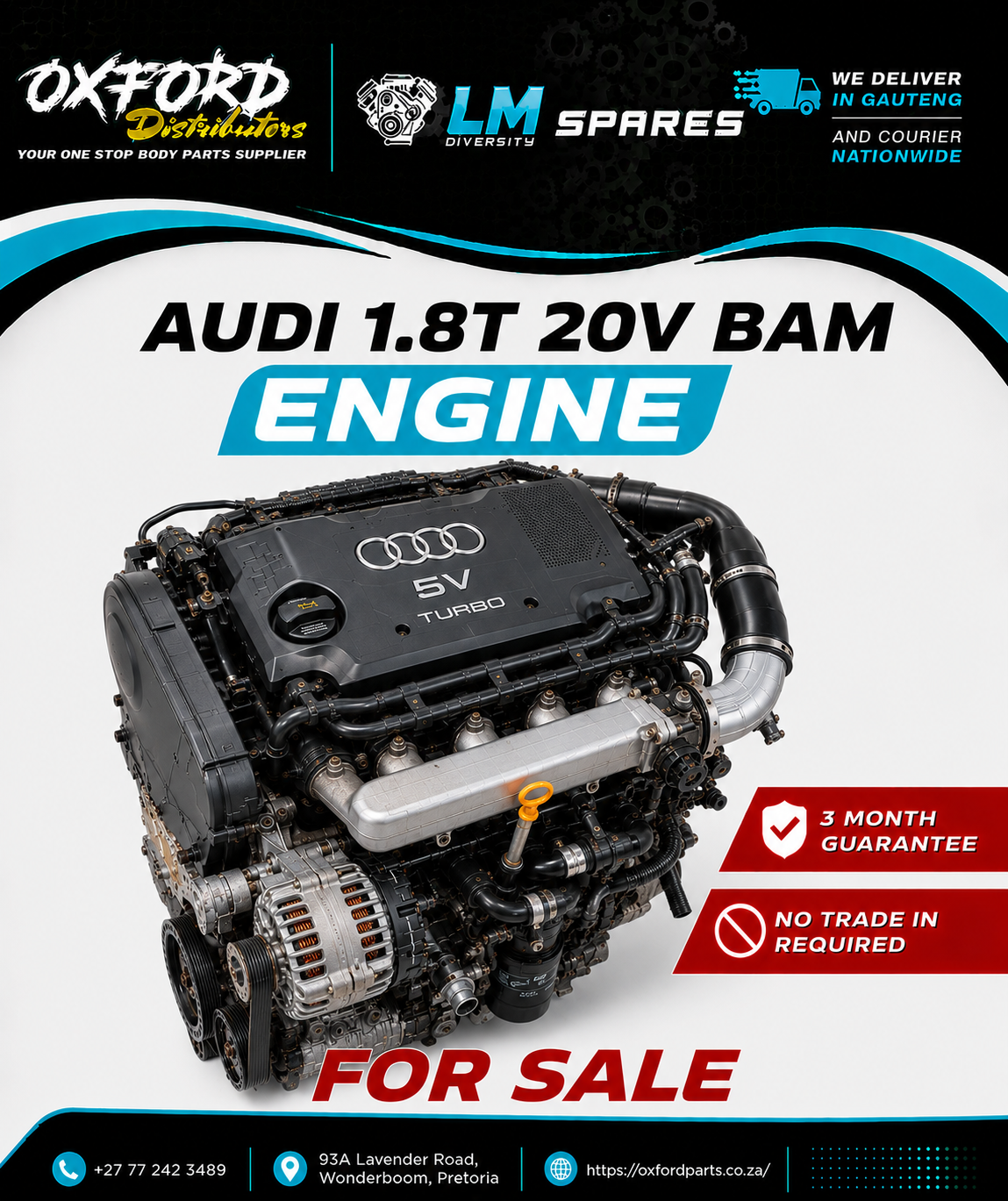 Audi TT 1.8T BAM Engine Pretoria - Private Seller Audi TT 1.8T BAM Engine Pretoria - Private Seller