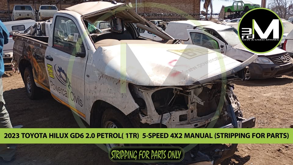 2023 TOYOTA HILUX GD6 2.0 PETROL(1TR) S/CAB 5-SPEED 4X2 MANUAL (STRIPPING FOR PARTS)
