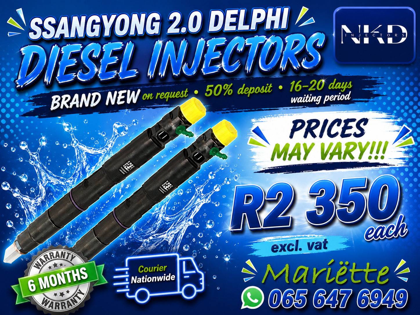 INJECTORS FOR SALE SSANGYONG 2L - Private Seller INJECTORS FOR SALE SSANGYONG 2L - Private Seller