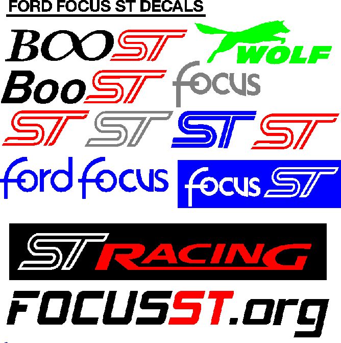 Ford Focus ST grille badge / decals stickers vinyl cut graphics - Private Seller