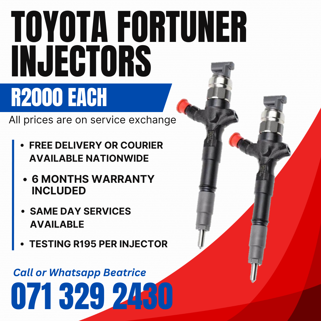 TOYOTA FORTUNER DIESEL INJECTORS FOR SALE WITH WARRANTY - Private Seller TOYOTA FORTUNER DIESEL INJECTORS FOR SALE WITH WARRANTY - Private Seller