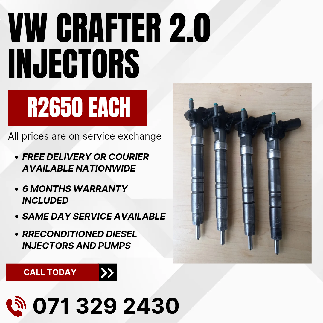 VW CRAFTER 2.0 INJECTORS FOR SALE WITH WARRANTY INCLUDED - Private Seller VW CRAFTER 2.0 INJECTORS FOR SALE WITH WARRANTY INCLUDED - Private Seller