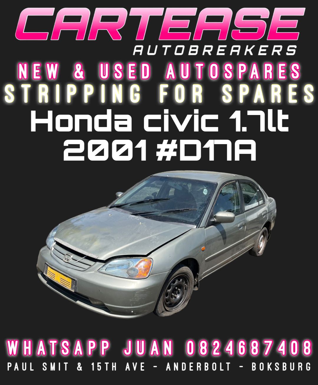 HONDA CIVIC 1.7LT 2001 #D17A STRIPPING FOR SPARES - Private Seller