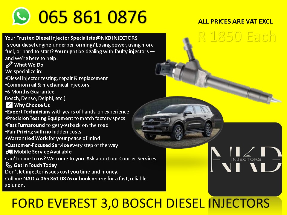 FORD EVEREST INJECTORS FOR SALE ON EXCHANGE OR RECON - Private Seller FORD EVEREST INJECTORS FOR SALE ON EXCHANGE OR RECON - Private Seller