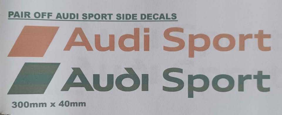 Audi Sport Lower side decals stickers vinyl cut graphics - Private Seller