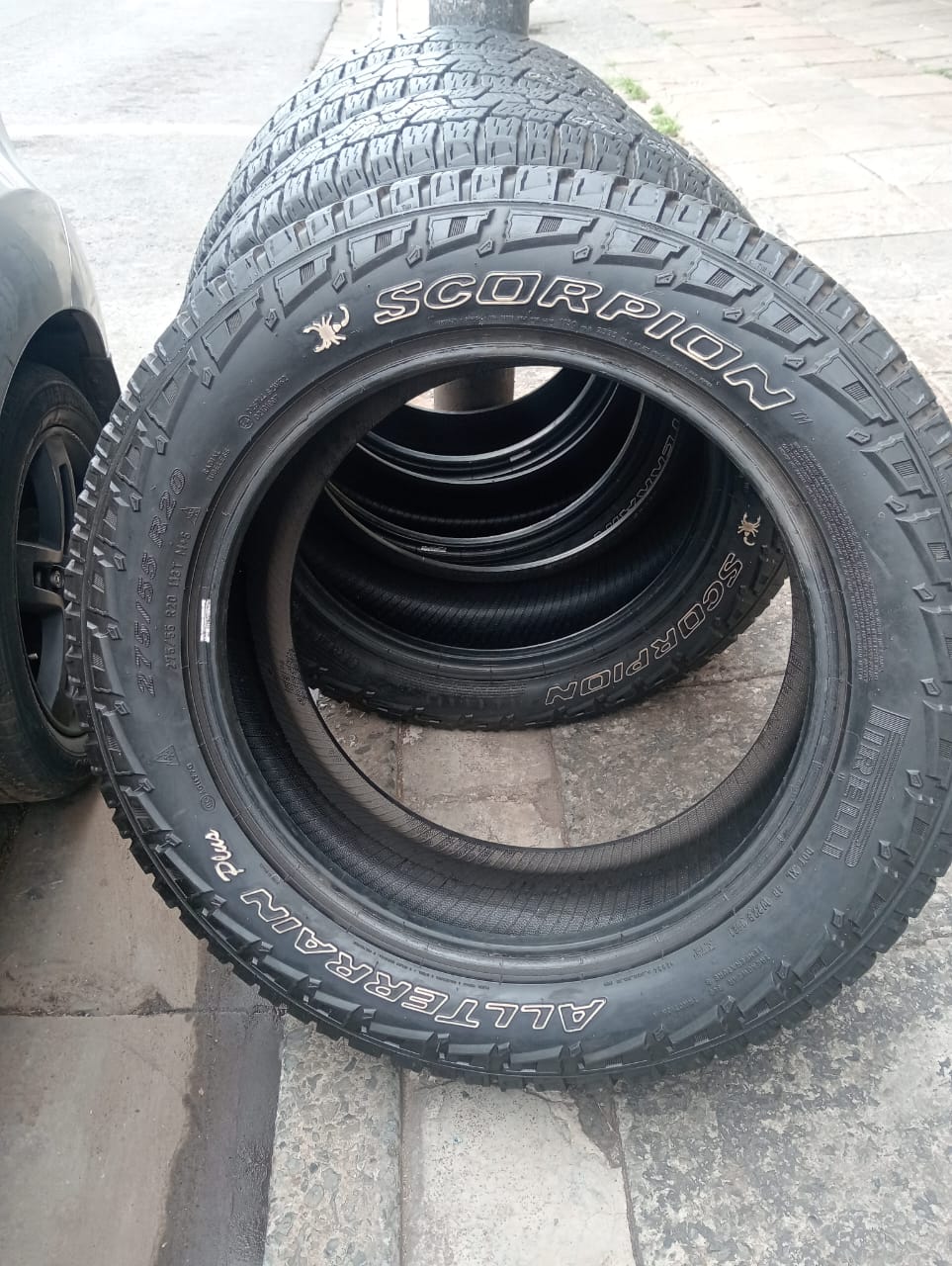 275/55/20 Pirelli Scorpoin All Terrain. 70% thread life - Private Seller 275/55/20 Pirelli Scorpoin All Terrain. 70% thread life - Private Seller