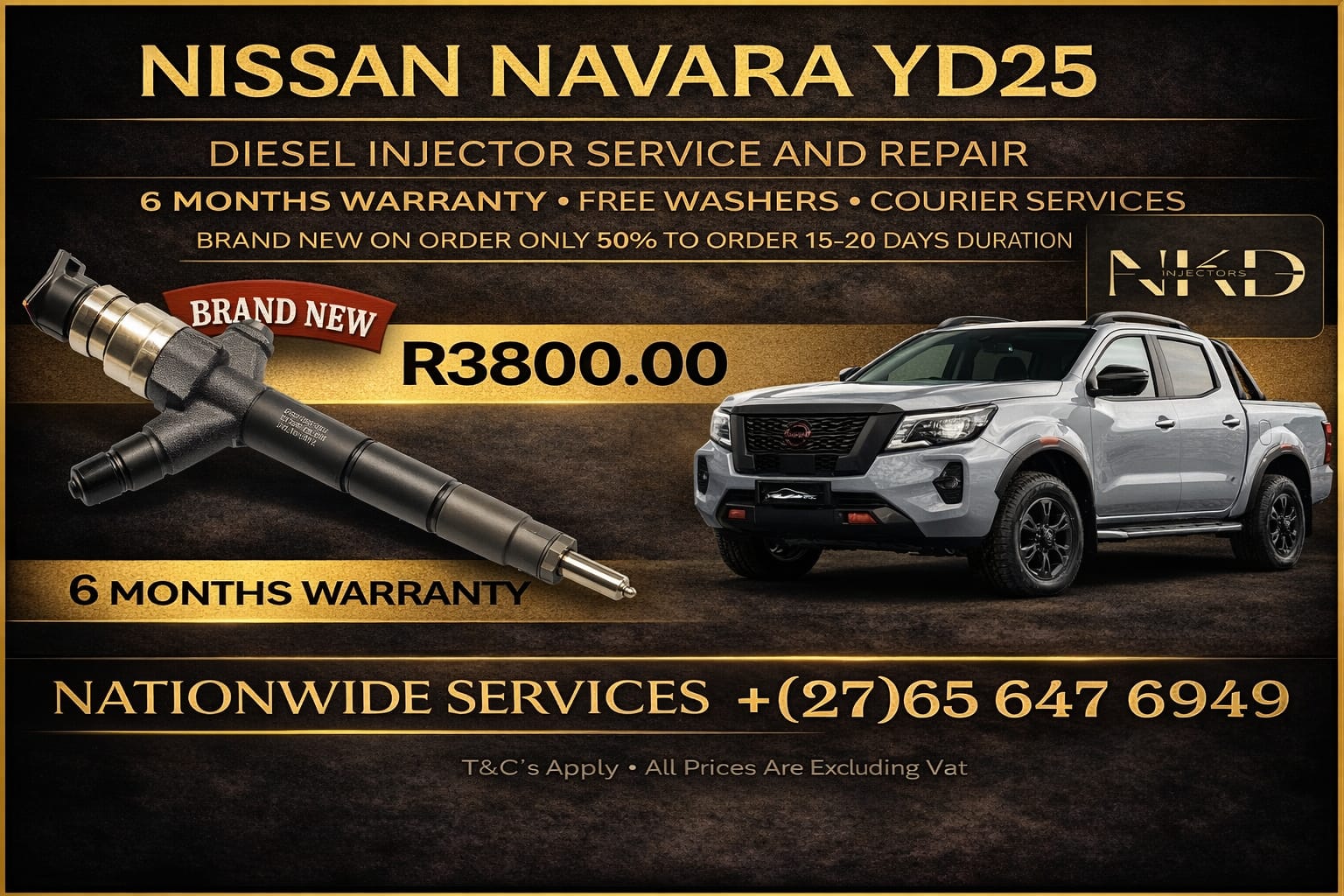 Navara YD25 Diesel Injectors - Private Seller Navara YD25 Diesel Injectors - Private Seller