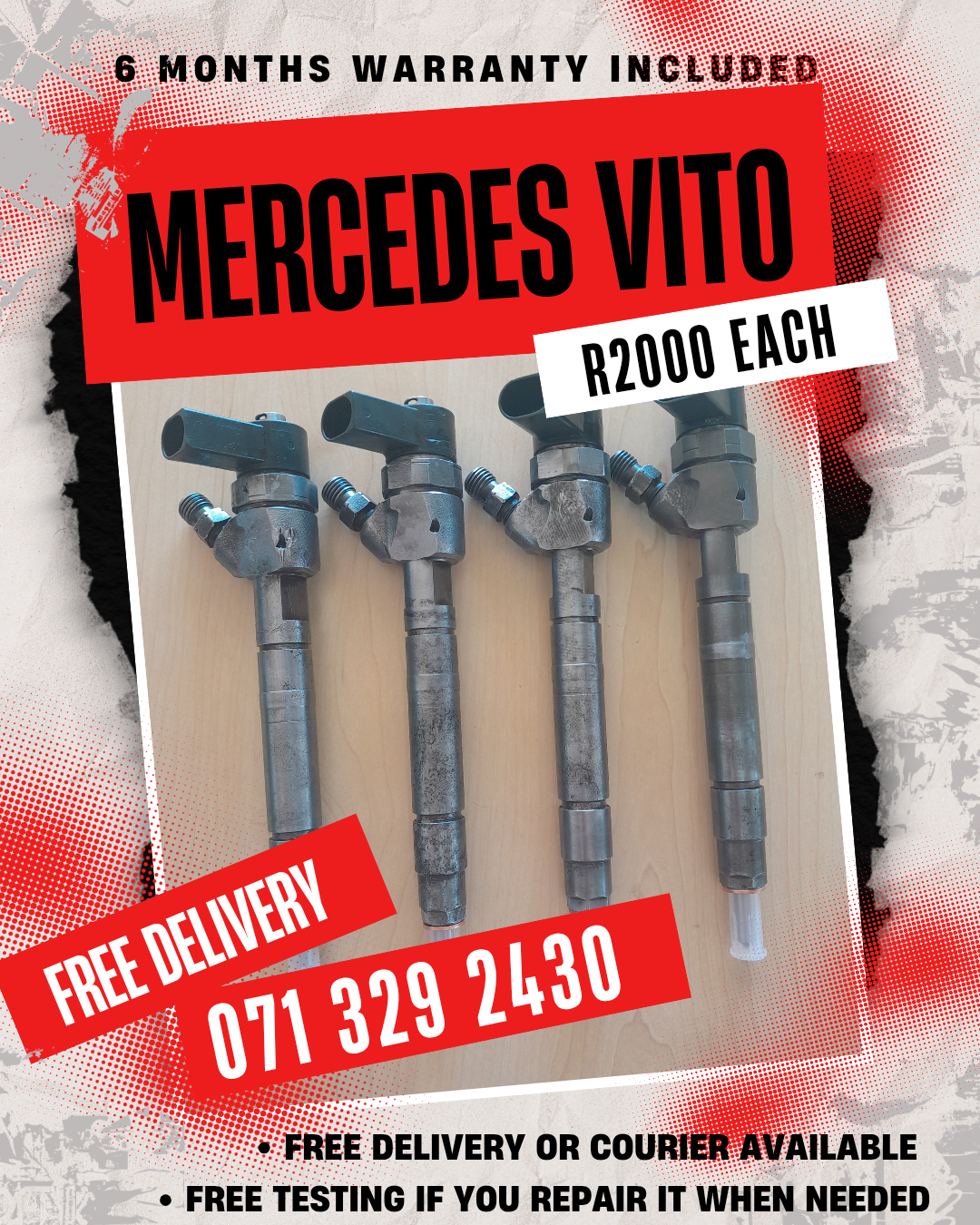 MERCEDES BENZ VITO DIESEL INJECTORS FOR SALE WITH WARRANTY - Private Seller MERCEDES BENZ VITO DIESEL INJECTORS FOR SALE WITH WARRANTY - Private Seller