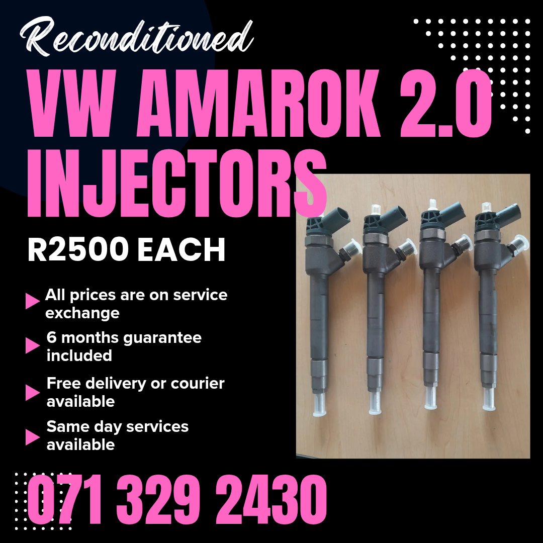 VW AMAROK 2.0 DIESEL INJECTORS FOR SALE WITH WARRANTY - Private Seller VW AMAROK 2.0 DIESEL INJECTORS FOR SALE WITH WARRANTY - Private Seller