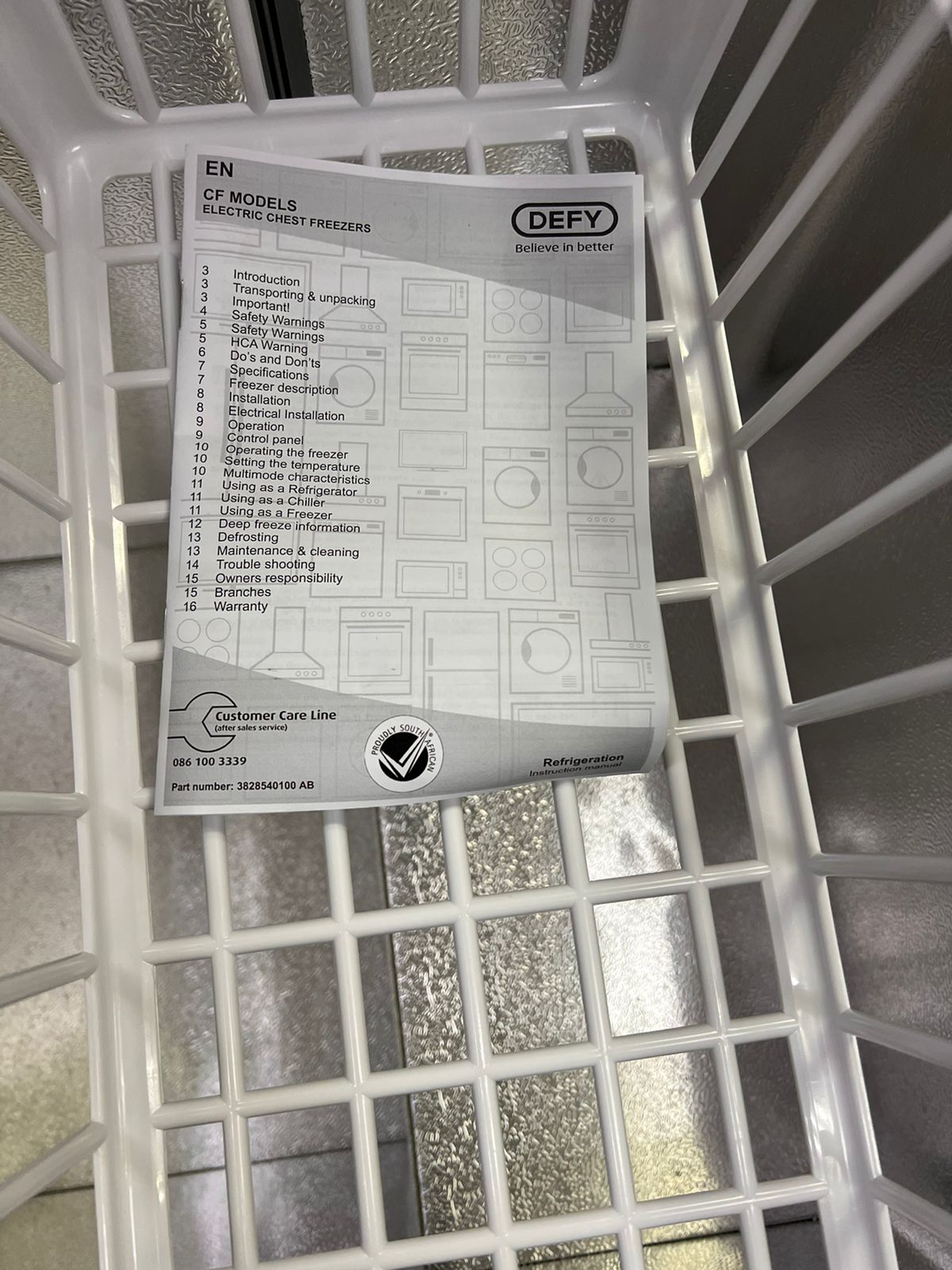 defy 210lt chest freezer metallic