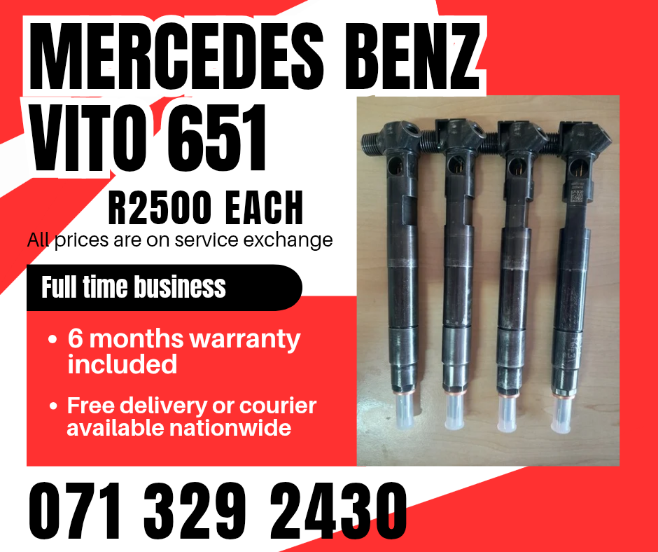 MERCEDES BENZ VITO 651 DIESEL INJECTORS FOR SALE WITH WARRANTY