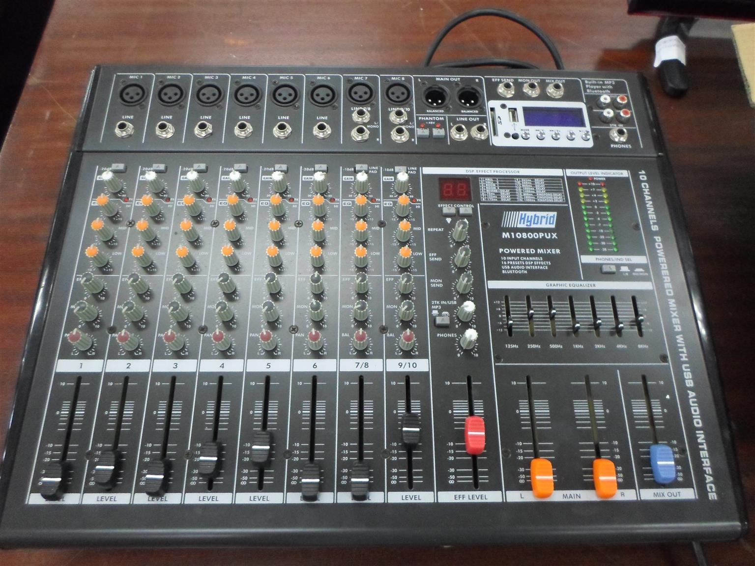 Hybrid 10 Channel Powered Mixer 