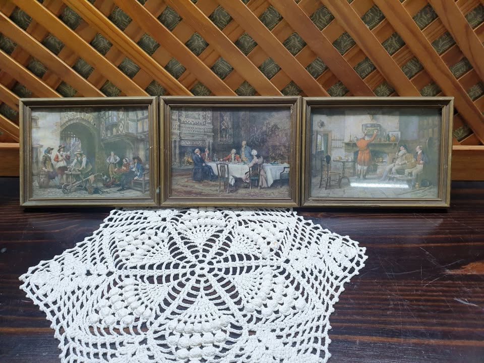 Stunning Vintage set of three prints C81