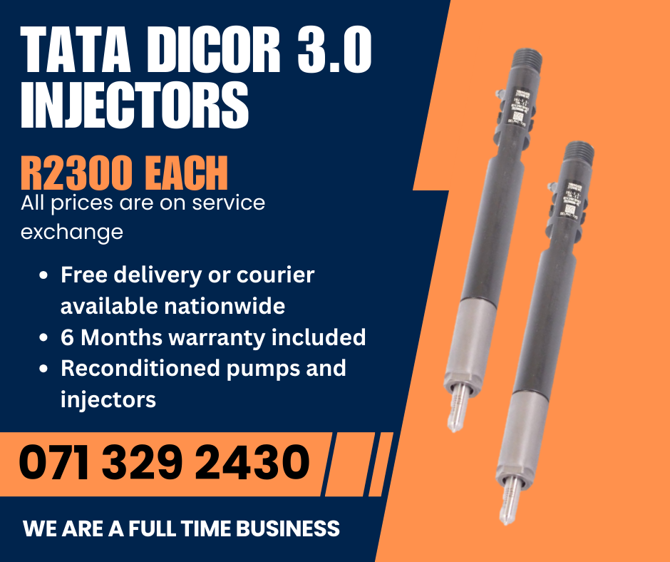 TATA DICOR 3.0 INJECTORS FOR SALE WITH WARRANTY INCLUDED - Private Seller TATA DICOR 3.0 INJECTORS FOR SALE WITH WARRANTY INCLUDED - Private Seller