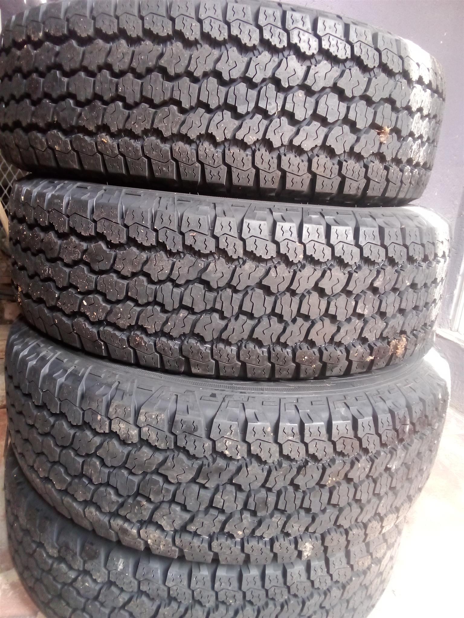 Am selling new tires brand name is Goodyear Wrangler as a set of 4 - Private Seller Am selling new tires brand name is Goodyear Wrangler as a set of 4 - Private Seller