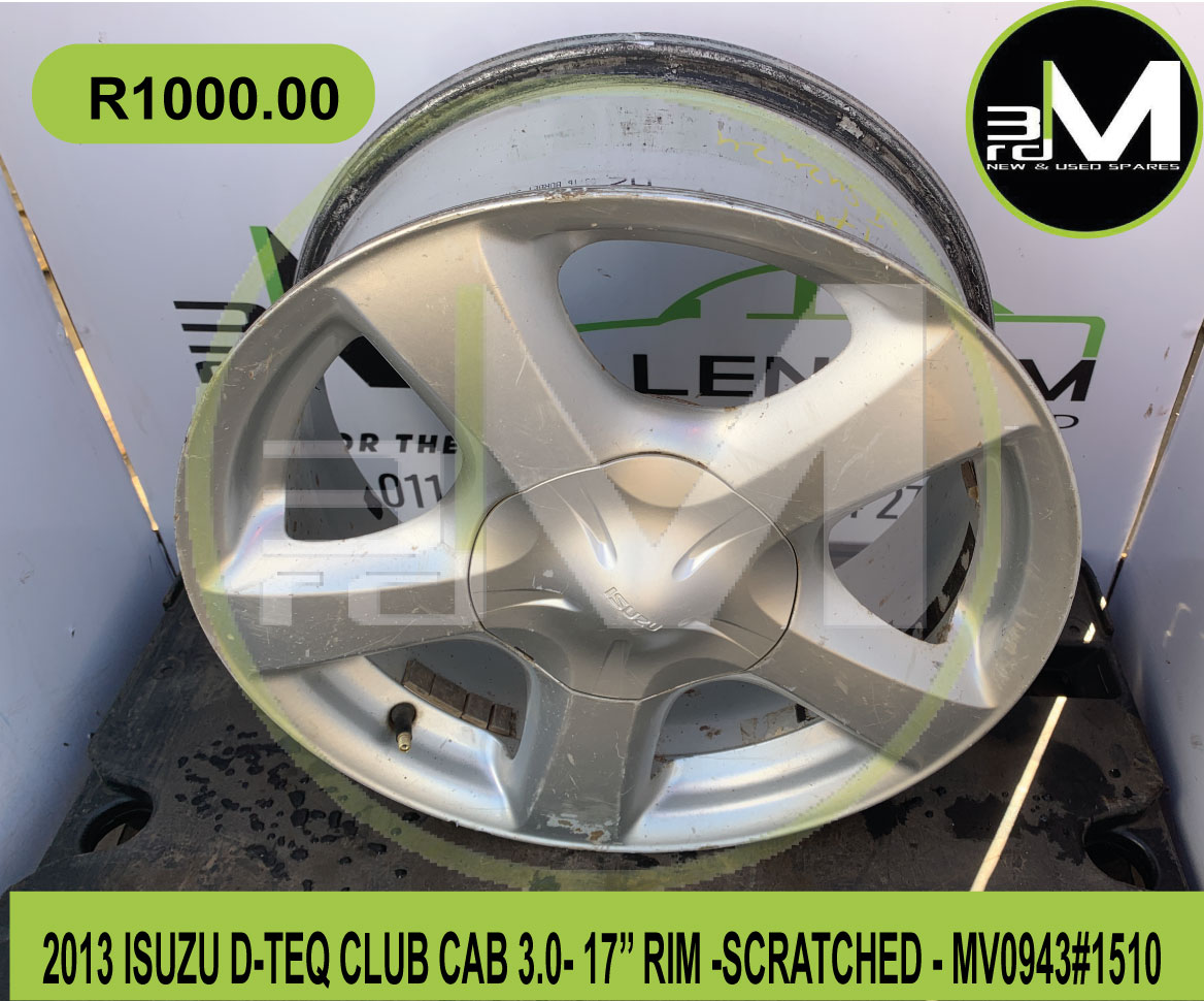 17'' Rim - Isuzu D-Teq Club cab 3.0 - Private Seller 17'' Rim - Isuzu D-Teq Club cab 3.0 - Private Seller