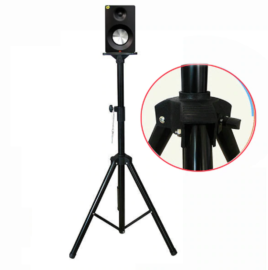 Heavy Duty TriPod Speaker Stand Telescopic Adjustable In Black Colour. Brand New