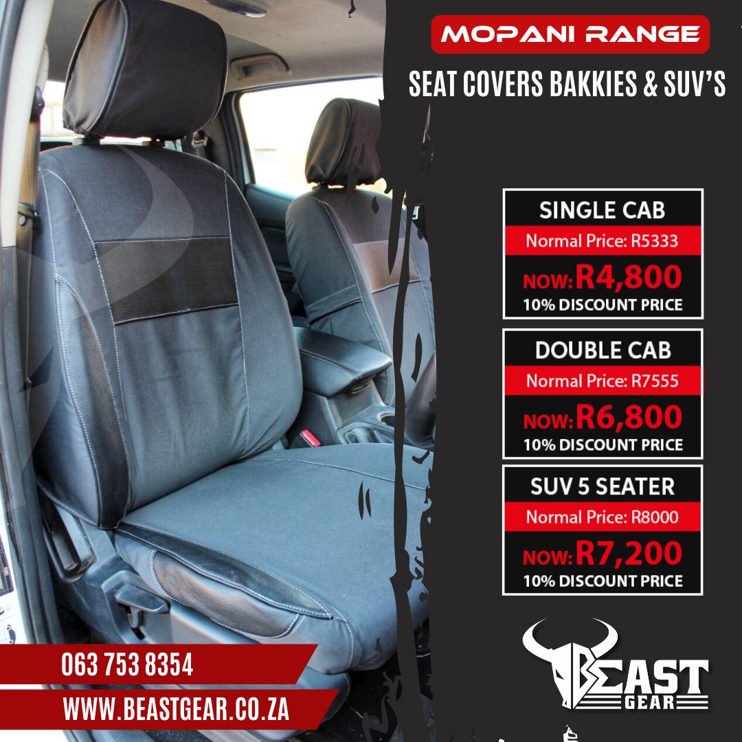 MOPANI RANGE SEAT COVERS Bakkie & SUV - Private Seller MOPANI RANGE SEAT COVERS Bakkie & SUV - Private Seller