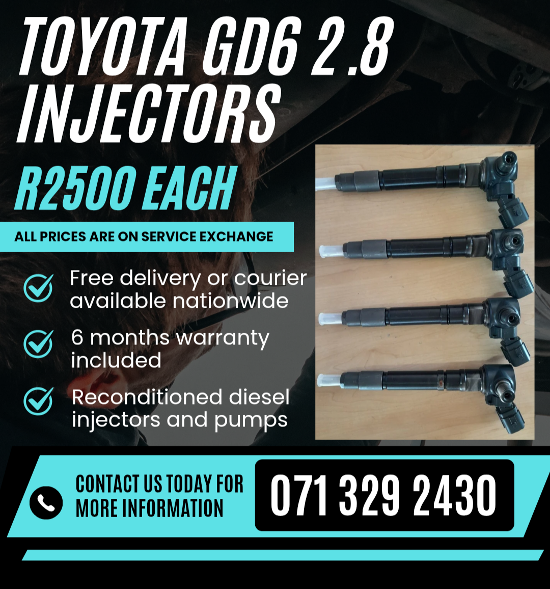 TOYOTA GD6 2.8 INJECTORS FOR SALE WITH WARRANTY - Private Seller TOYOTA GD6 2.8 INJECTORS FOR SALE WITH WARRANTY - Private Seller