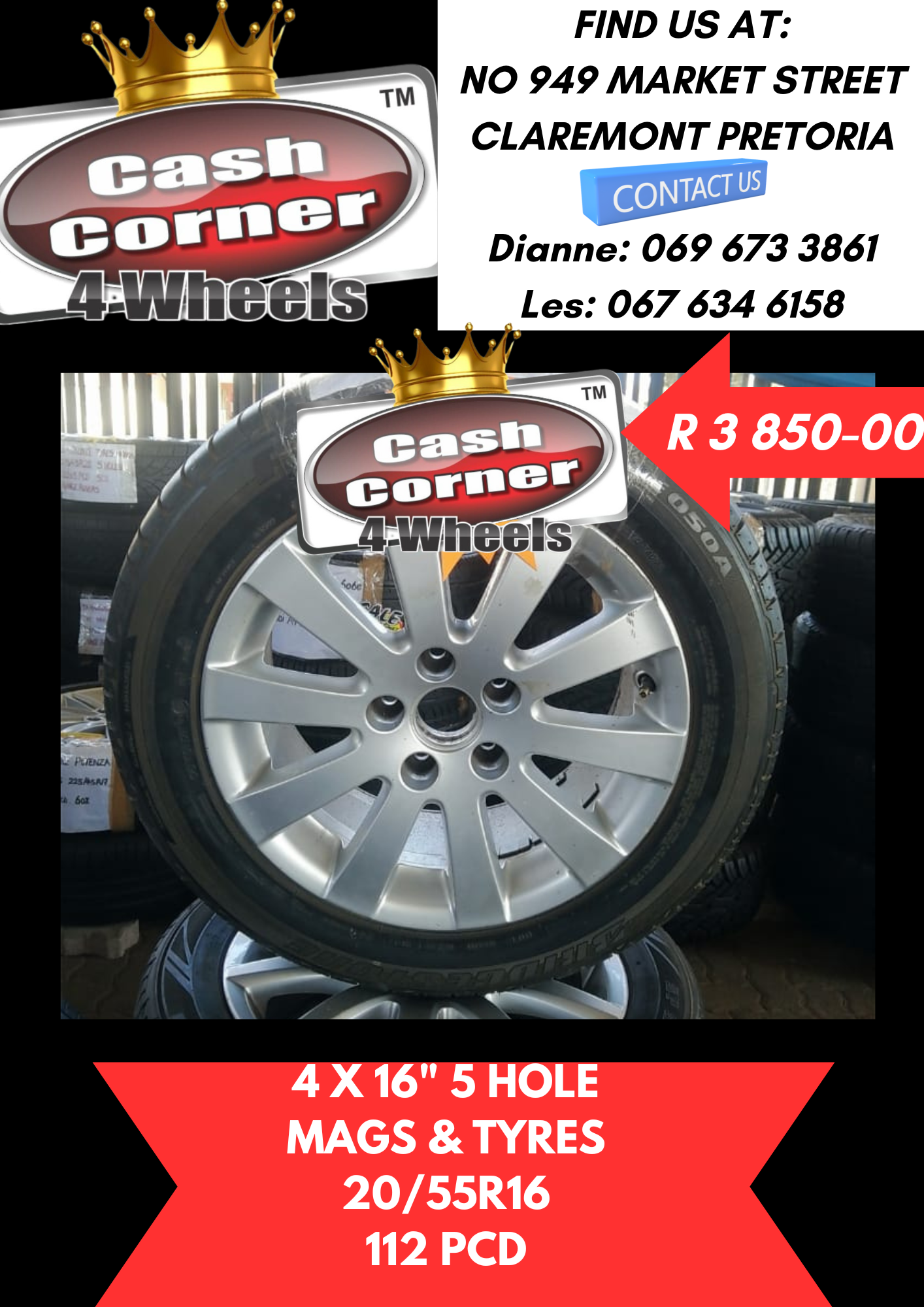 4X 16" 5 HOLE VW MAGS AND TYRES FOR SALE - Private Seller 4X 16" 5 HOLE VW MAGS AND TYRES FOR SALE - Private Seller