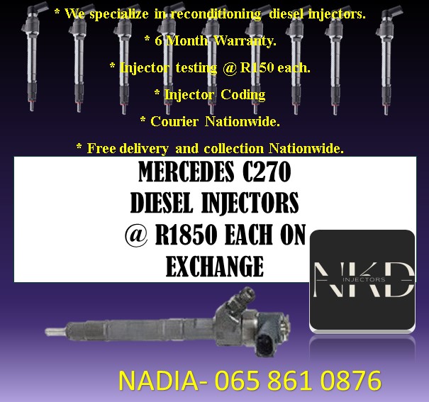 MERCEDES C270 BOSCH DIESEL INJECTORS WE SELL ON EXCHANGE OR RECONDITION - Private Seller MERCEDES C270 BOSCH DIESEL INJECTORS WE SELL ON EXCHANGE OR RECONDITION - Private Seller