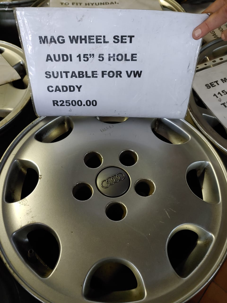 Mag wheel set Audi 15" 5 hole Suitable for VW caddy Mag wheel set Audi 15" 5 hole Suitable for VW caddy