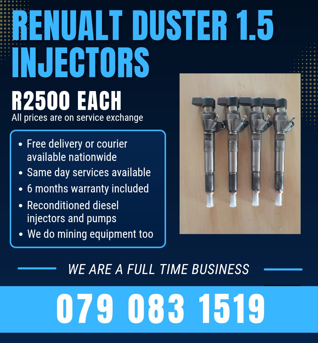 RENUALT DUSTER 1.5 INJECTORS FOR SALE WITH WARRANTY - Private Seller RENUALT DUSTER 1.5 INJECTORS FOR SALE WITH WARRANTY - Private Seller