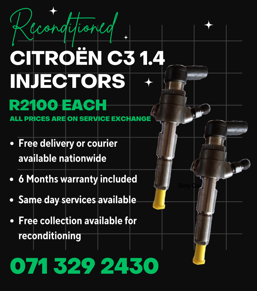 CITROËN C3 1.4 DIESEL INJECTORS FOR SALE WITH WARRANTY