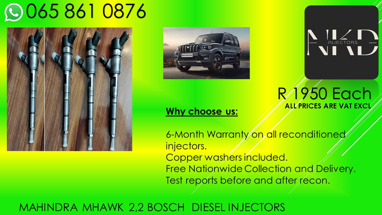 Mahindra Mhawk 2.2 Diesel injectors for sale - Private Seller Mahindra Mhawk 2.2 Diesel injectors for sale - Private Seller