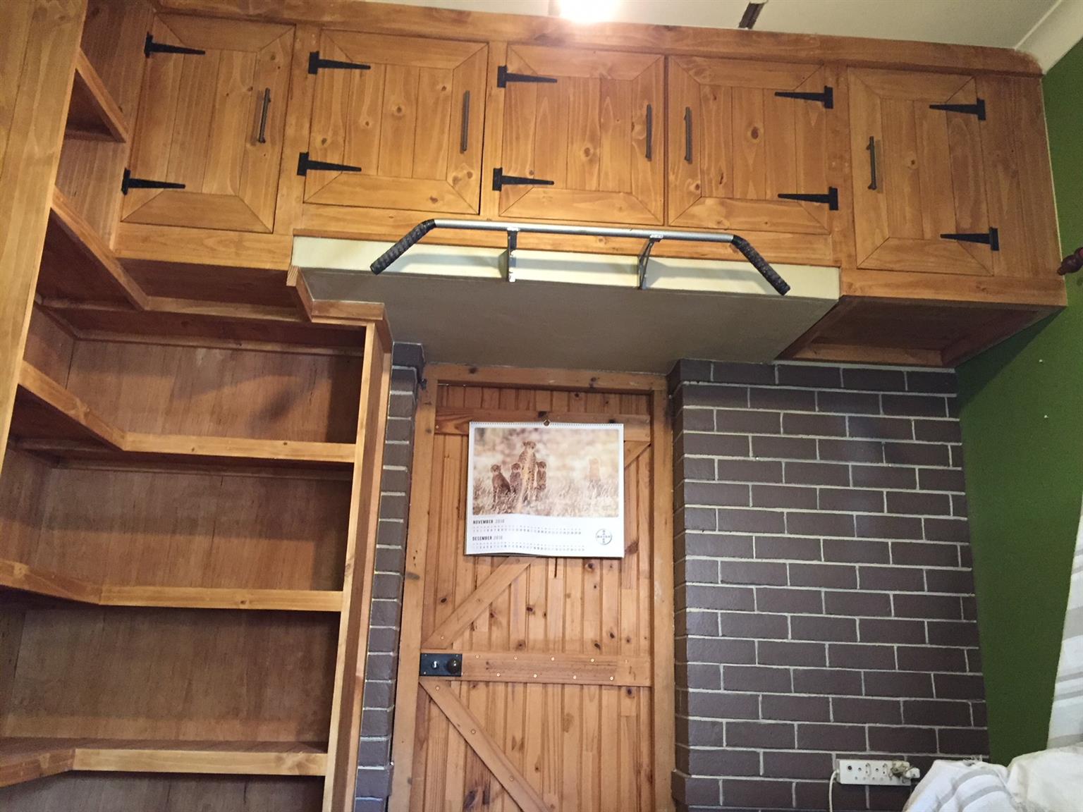 Study Cupboards and Bookshelves Farmhouse series Stained Junk Mail