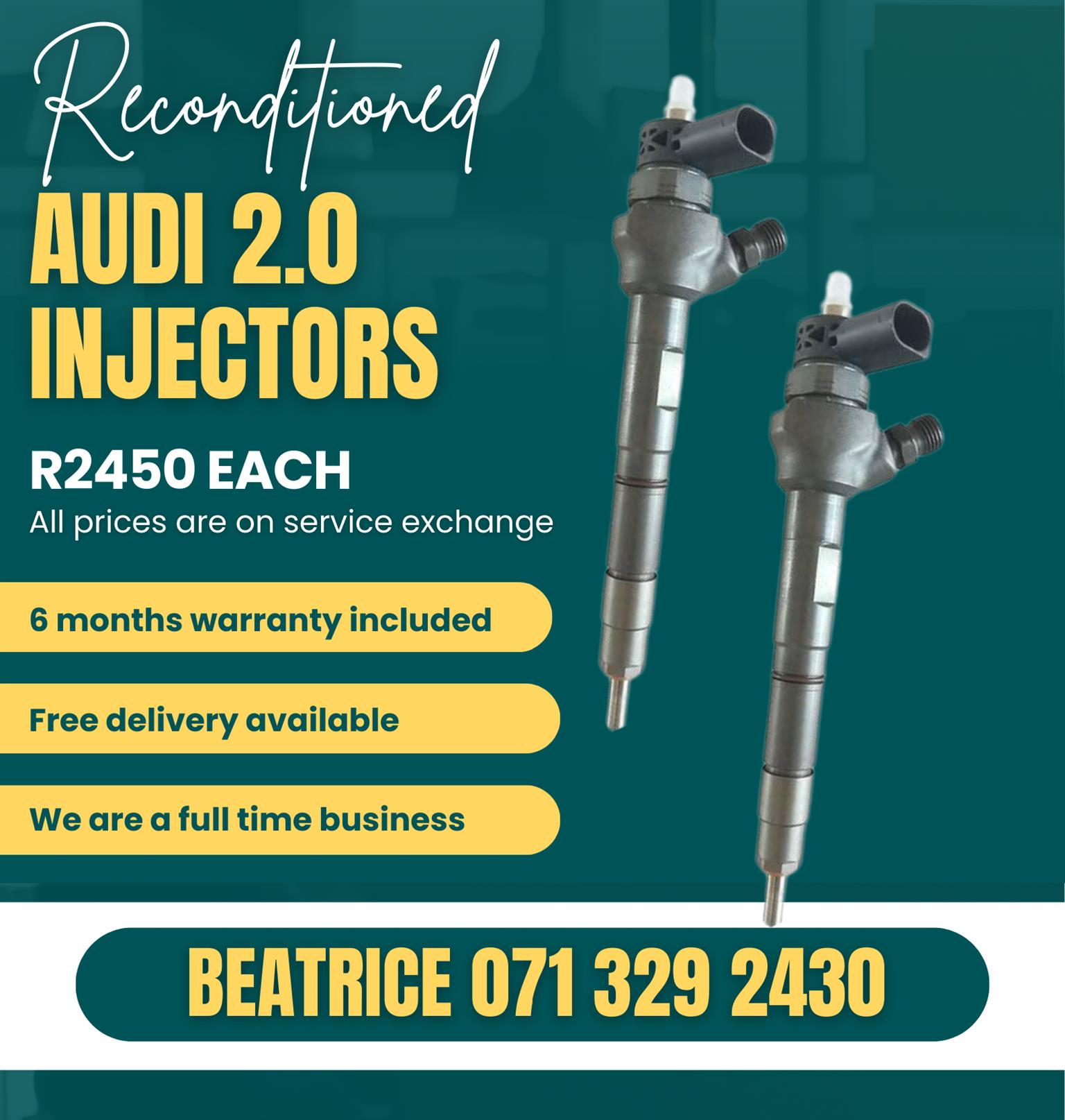 AUDI 2.0 INJECTORS FOR SALE WITH WARRANTY INCLUDED - Private Seller AUDI 2.0 INJECTORS FOR SALE WITH WARRANTY INCLUDED - Private Seller