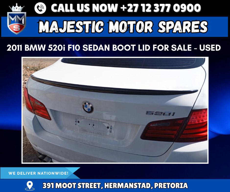 BMW 520i F10 Sedan Boot Lid for Sale – Used - Private Seller