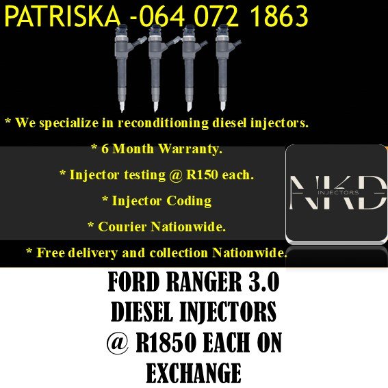 FORD RANGER 3,0 DIESEL INJECTORS FOR SALE - Private Seller FORD RANGER 3,0 DIESEL INJECTORS FOR SALE - Private Seller