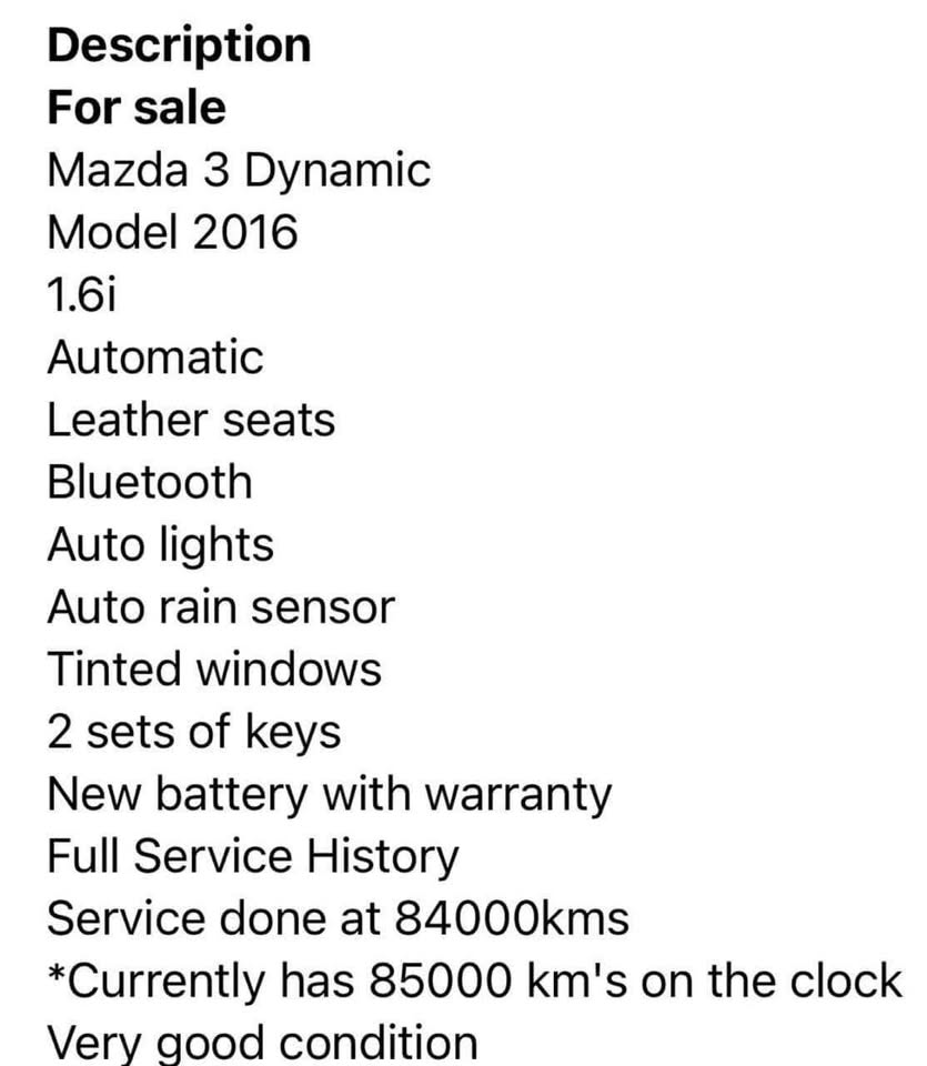 Mazda 3 for sale in Lenasia