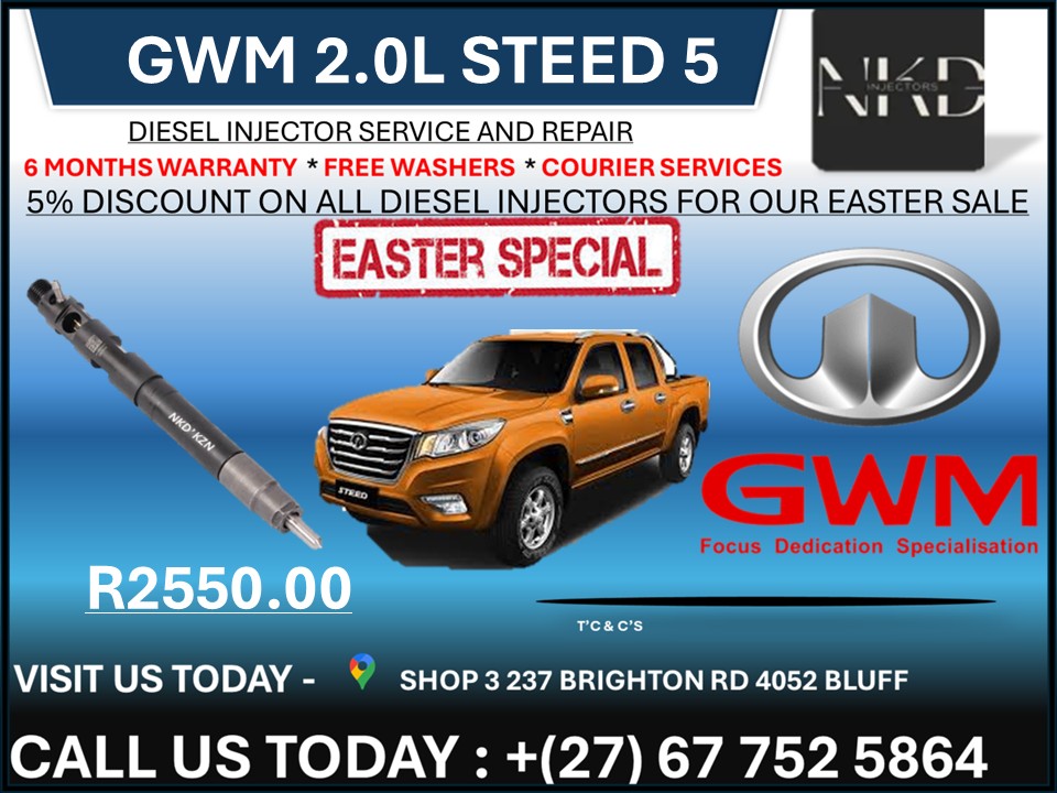 GWM 2.0L STEED 5 Diesel Injectors on recondition - Private Seller GWM 2.0L STEED 5 Diesel Injectors on recondition - Private Seller