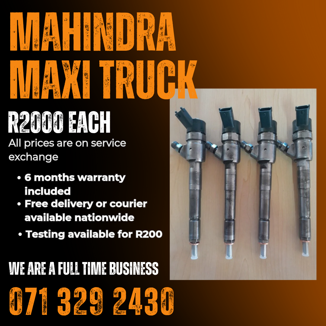 MAHINDRA MAXI TRUCK INJECTORS FOR SALE WITH WARRANTY - Private Seller MAHINDRA MAXI TRUCK INJECTORS FOR SALE WITH WARRANTY - Private Seller