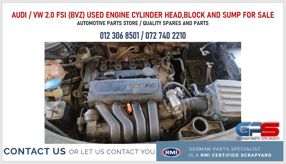 Audi / VW 2.0 FSI (BVZ) used engine cylinder head, block and sump for sale - Private Seller Audi / VW 2.0 FSI (BVZ) used engine cylinder head, block and sump for sale - Private Seller