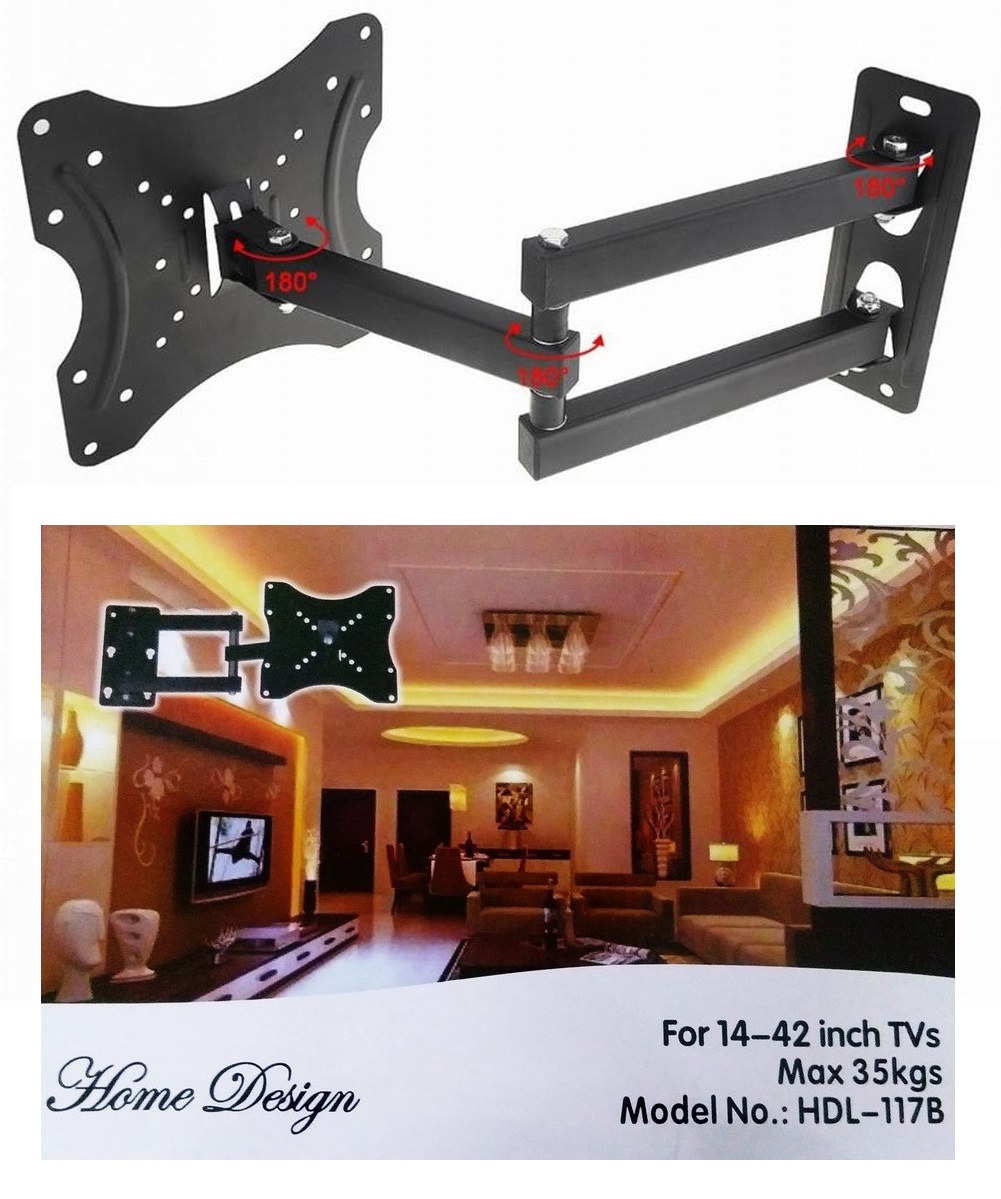 TV Wall Mount Bracket, Full Motion Cantilever Wall Mount 14 to 42 inches. NEW