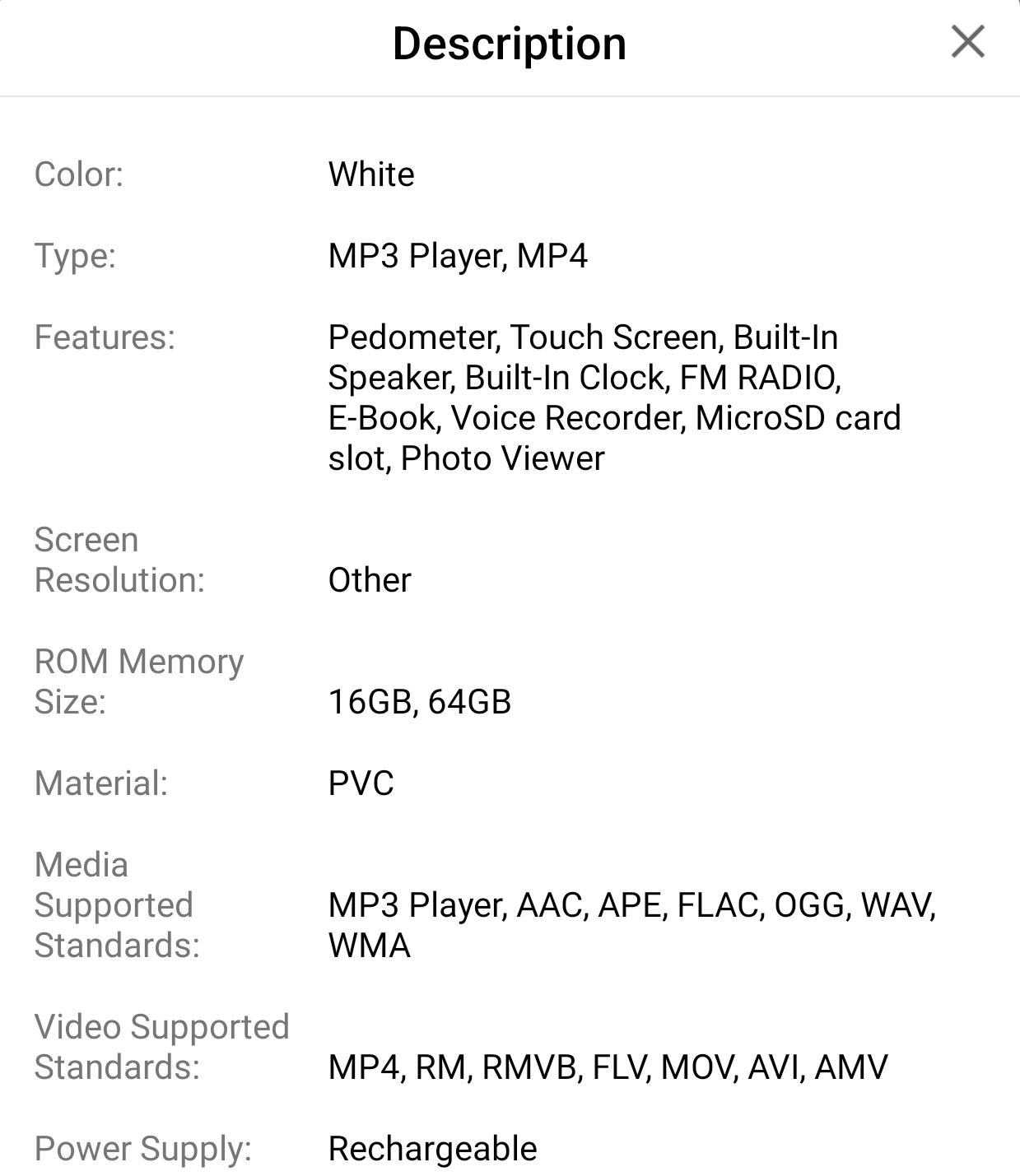 Mp3/Mp4 player