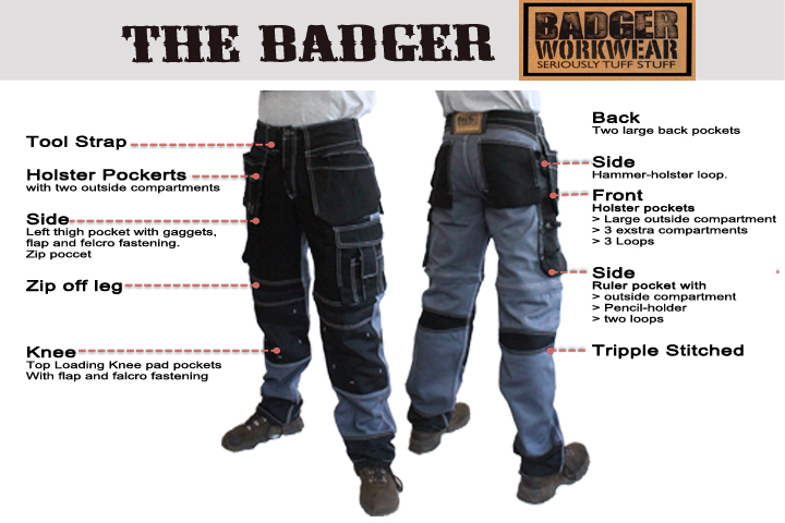 Badger wear work pants